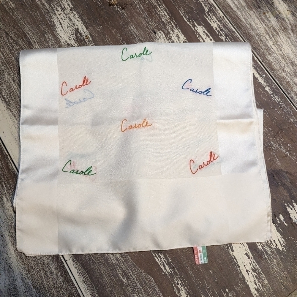 Carole Little Women's scarf with rainbow colored "Carole print" Vintage …